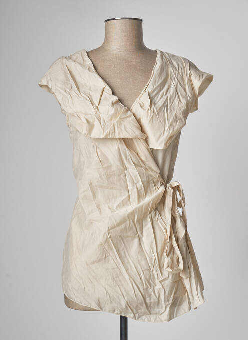 Cardigan petrecut bej ARELINE femeie