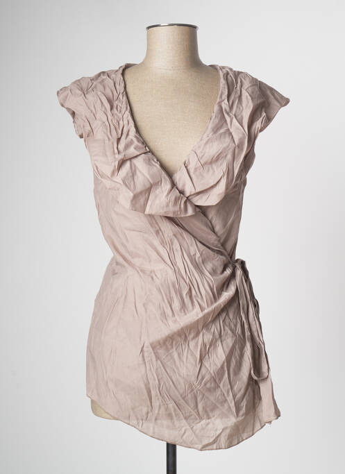 Cardigan petrecut maro ARELINE femeie