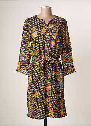 Rochie midi mâneci 3/4 mâneci 3/4 negru DIANE LAURY femeie