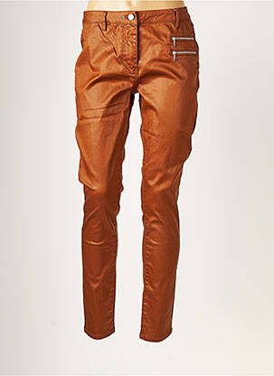 Pantalon slim maro JULIE GUERLANDE femeie