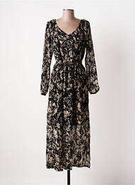 Rochie lungă mâneci lungi mâneci lungi negru JULIE GUERLANDE femme