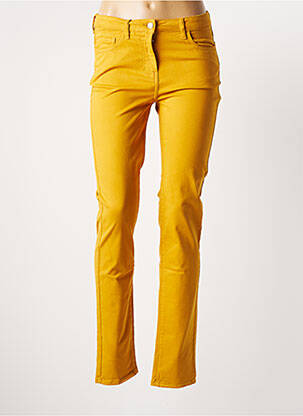 Pantalon slim galben JULIE GUERLANDE femeie
