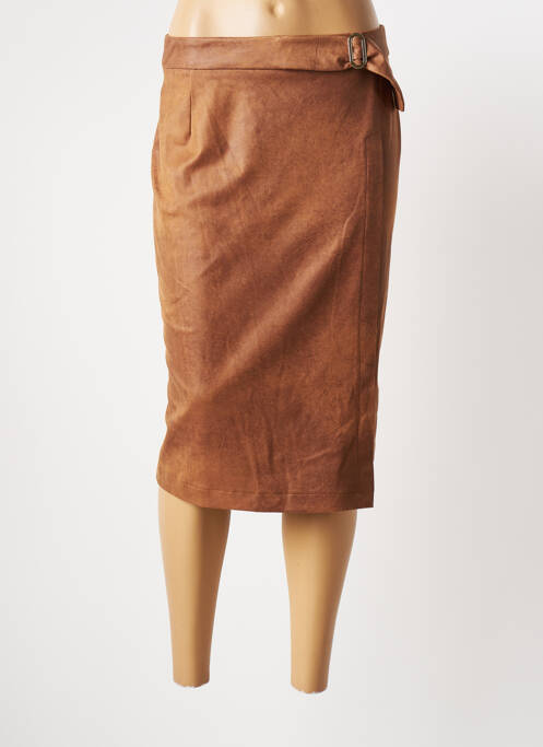 Fustă midi maro JULIE GUERLANDE femeie