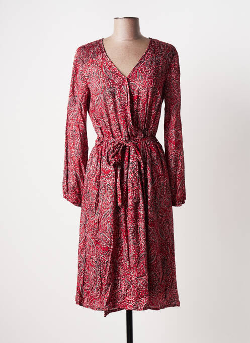 Rochie midi roșu C'EST BEAU LA VIE femeie