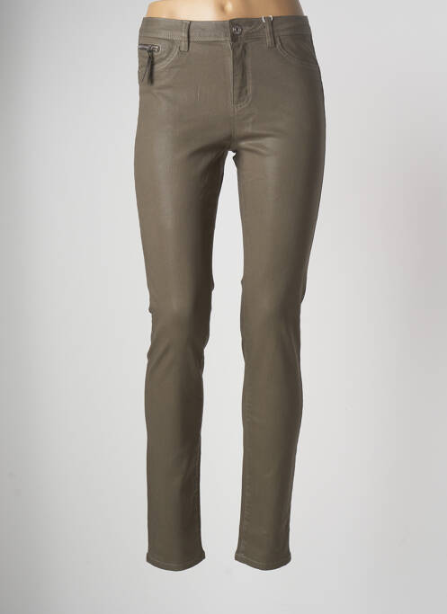 Pantalon slim verde C'EST BEAU LA VIE femeie
