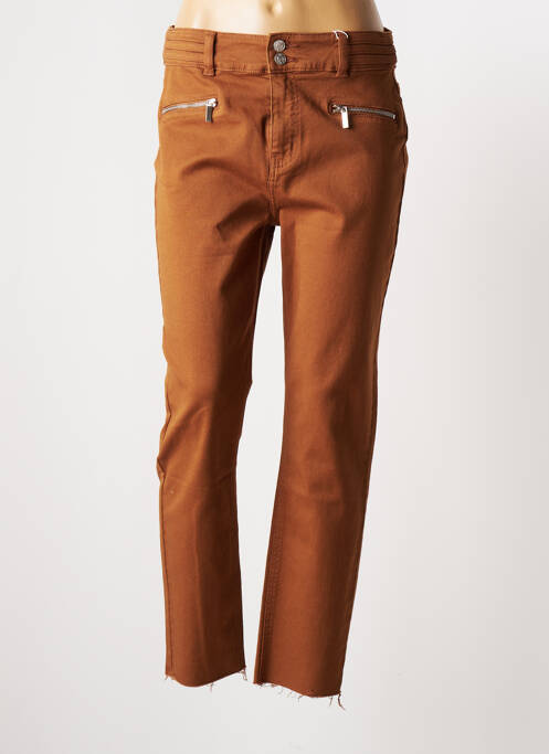 Blugi cu croială dreaptă maro C'EST BEAU LA VIE femeie