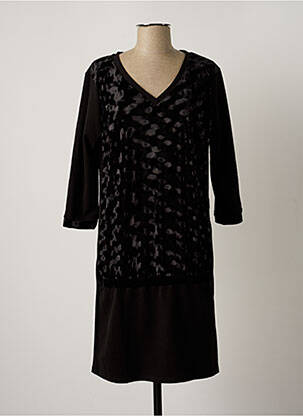 Rochie midi mâneci 3/4 mâneci 3/4 negru JOY femeie