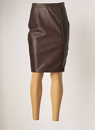 Fustă midi maro ROSE GARDEN femeie