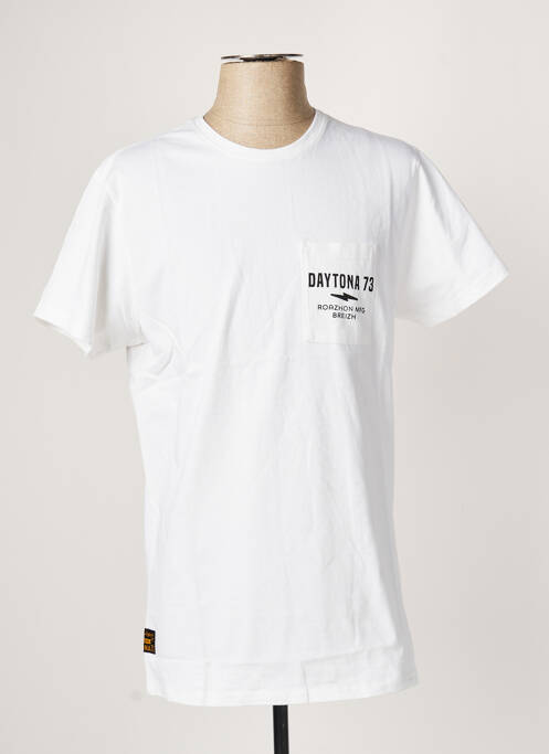 Tricou alb DAYTONA bărbat