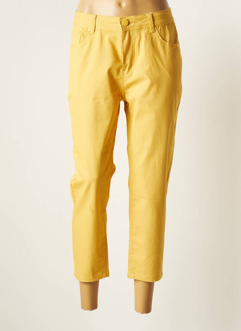 Pantalon trei sferturi galben GRIFFON femeie