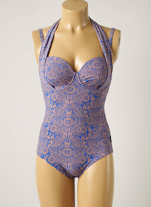 Costum de baie dintr-o singură piesă albastru ROSA FAIA femeie