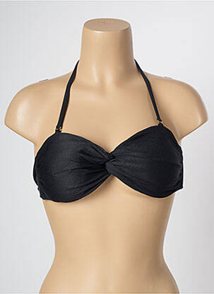 Sutien de costum de baie închidere cu legături de legat top sutien modelat negru LUA MORENA femeie