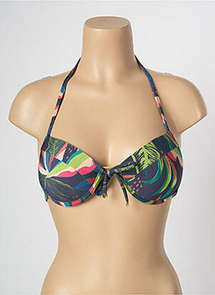 Sutien de costum de baie închidere cu legături de legat top sutien push-up verde LA PLAYA femeie