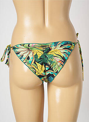 Chiloți de baie imprimeu tie and dye bikini verde LA PLAYA femeie