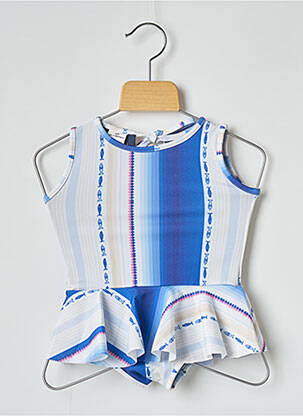 Costum de baie dintr-o singură piesă elasticitate albastru BLUE MAN fată
