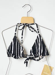 Sutien de costum de baie elasticitate top triunghiuri negru SALINAS femeie