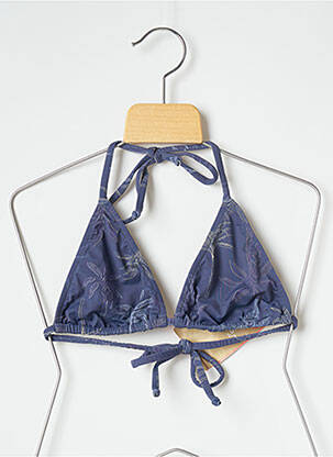 Sutien de costum de baie elasticitate top triunghiuri albastru SALINAS femeie