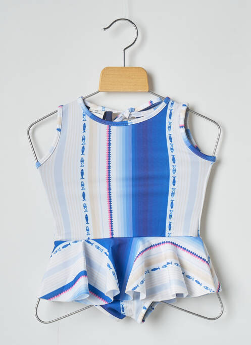 Costum de baie dintr-o singură piesă albastru BLUE MAN fată