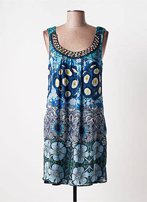 Rochie scurtă fără mâneci fără mâneci albastru DESIGUAL femeie