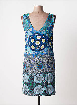 Rochie scurtă fără mâneci fără mâneci albastru DESIGUAL femeie