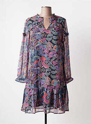 Rochie midi mâneci lungi mâneci lungi albastru BLANCHEPORTE femeie