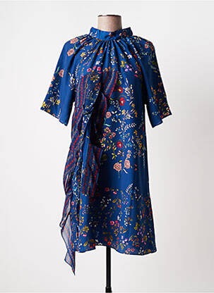 Rochie scurtă mâneci scurte mâneci scurte albastru DESIGUAL femeie