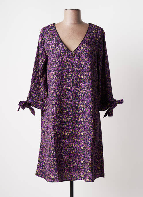 Rochie midi violet BLANCHEPORTE femeie