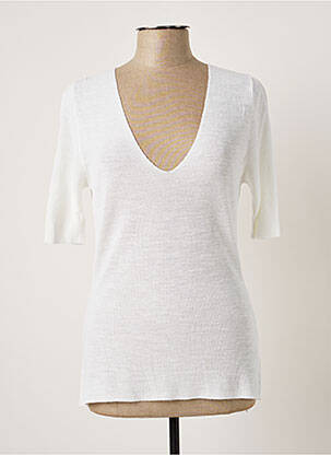 Pulover alb POLES femeie