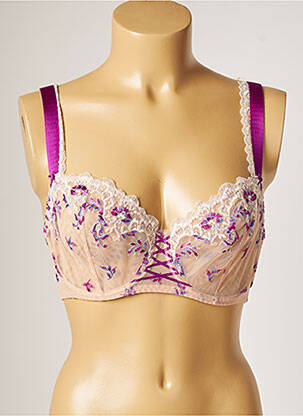 Sutien broderie sutien cupe întregi cu decolteu înalt roz AUBADE femme