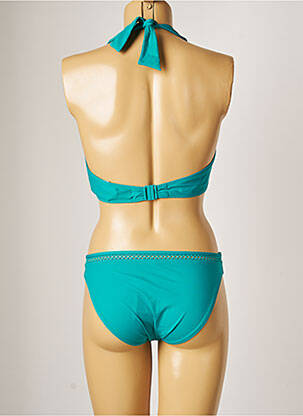 Costum de baie din două piese elasticitate sutien cupe întregi cu decolteu înalt verde SIMONE PERELE femeie