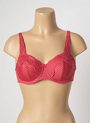 Sutien broderie top triunghiuri roșu FEMILET femeie