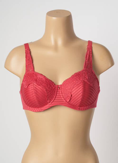 Sutien broderie top triunghiuri roșu FEMILET femme