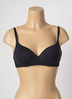 Sutien efect material satinat top sutien modelat negru FEMILET femeie