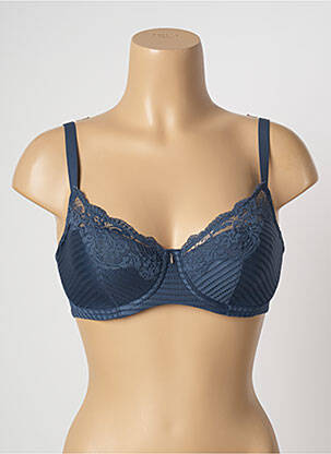 Sutien efect material satinat top sutien modelat albastru FEMILET femeie