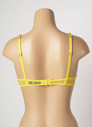 Sutien efect material satinat sutien cupe întregi cu decolteu înalt galben IMPLICITE femme