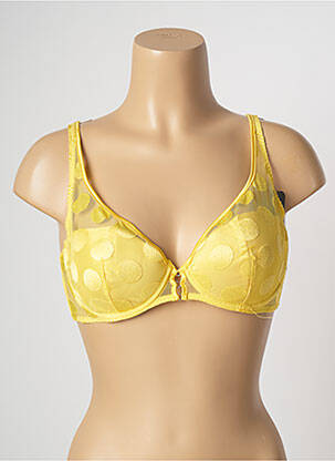 Sutien broderie top sutien modelat galben IMPLICITE femeie