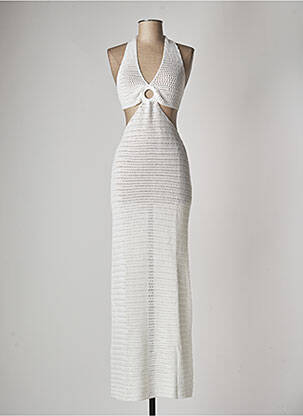 Rochie de plajă fără mâneci alb MON PETIT BIKINI femeie