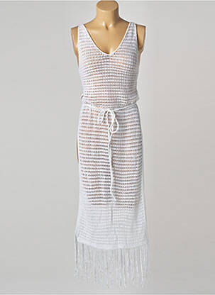 Rochie de plajă fără mâneci alb MON PETIT BIKINI femeie