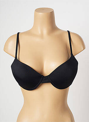 Sutien de costum de baie bretele elastice reglabile sutien balconet cu decolteu înalt negru MON PETIT BIKINI femeie