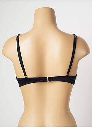 Sutien de costum de baie bretele elastice reglabile sutien balconet cu decolteu înalt negru MON PETIT BIKINI femeie