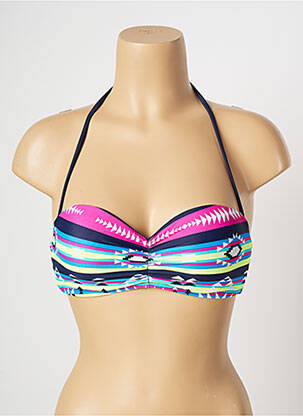 Sutien de costum de baie elasticitate sutien balconet cu decolteu înalt negru MON PETIT BIKINI femeie