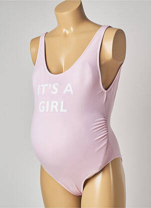 Costum de baie maternitate elasticitate roz MON PETIT BIKINI femeie