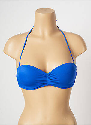 Sutien de costum de baie bretele elastice top sutien push-up albastru MON PETIT BIKINI femeie