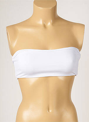 Sutien de costum de baie elasticitate top bentiță alb MON PETIT BIKINI femeie