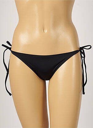 Chiloți de baie efect material satinat bikini negru MON PETIT BIKINI femeie