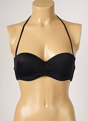 Sutien de costum de baie elasticitate sutien balconet cu decolteu înalt negru MON PETIT BIKINI femeie