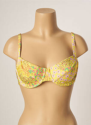 Sutien de costum de baie elasticitate sutien cupe întregi cu decolteu înalt galben BANANA MOON femeie
