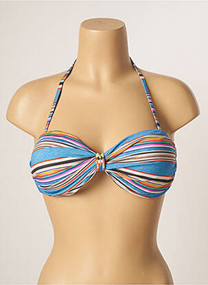 Sutien de costum de baie elasticitate sutien balconet cu decolteu înalt albastru BANANA MOON femeie