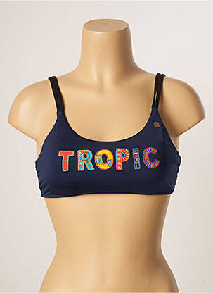 Sutien de costum de baie elasticitate top sutien tip racerback albastru BANANA MOON femeie