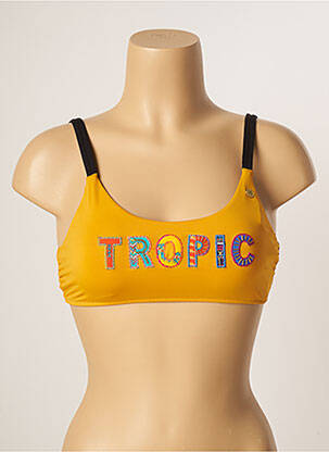 Sutien de costum de baie elasticitate top sutien tip racerback galben BANANA MOON femeie
